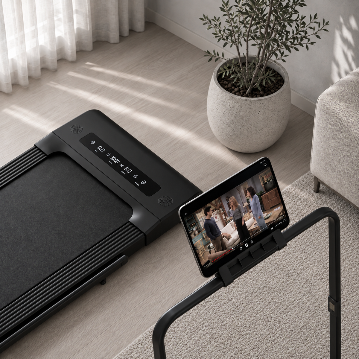 Walking Pad Treadmill with Handrail