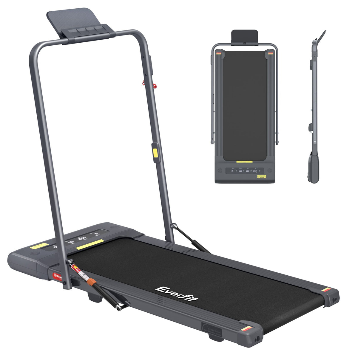 Walking Pad Treadmill with Handrail in Grey