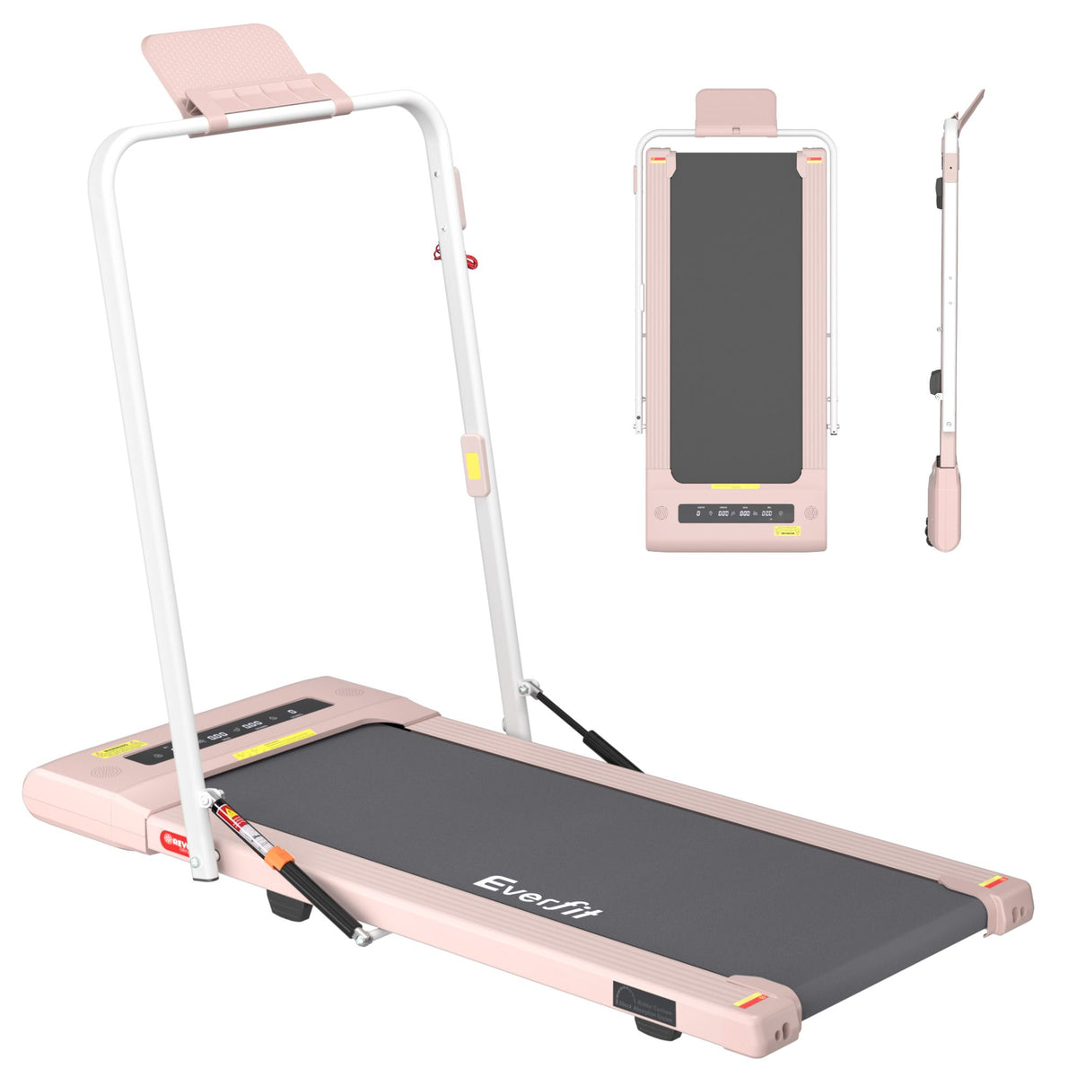 Walking Pad Treadmill with Handrail in Pink