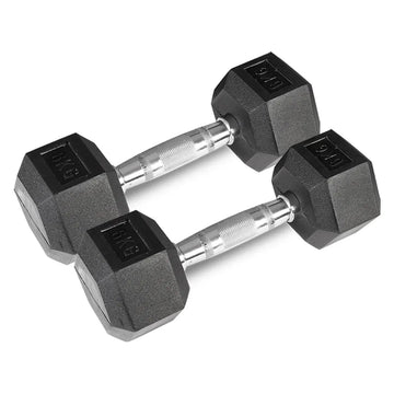 Rubber Hex Dumbbells (Pair) 6 kg