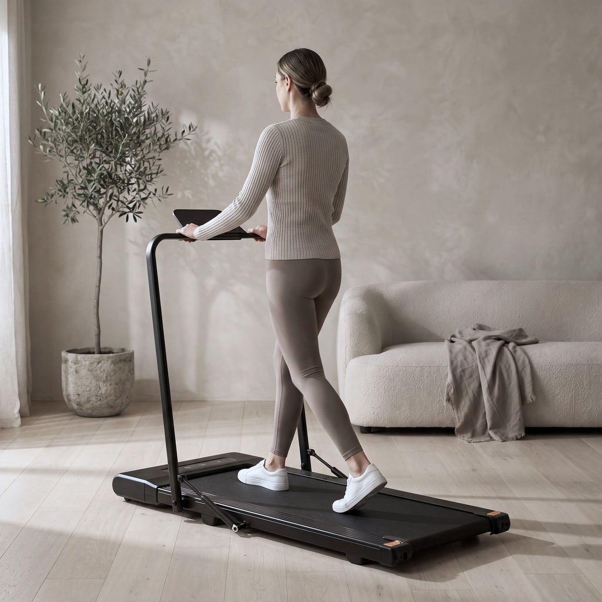 Alyn Haus Walking Pad Treadmill with Handrail